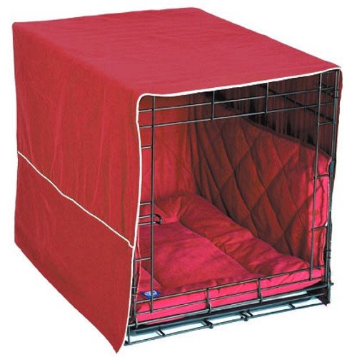 Pet Dreams Classic Cratewear Dog Crate Cover, Extra Large, Burgundy, 42