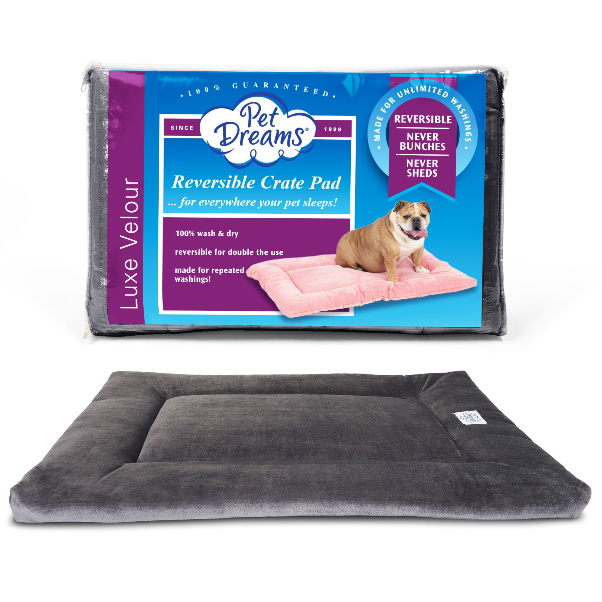 PROCIPE Large Dog Bed Crate Mat 42 Washable Pet Beds Soft Dog Mattress  Anti-Slip Kennel Mats (Gray)