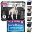 thumbnail image 1 of Pet Dreams Dog Crate Bumper - Comfy Liner & Dog Tail Protector for Inside Crate, Fits iCrate Cages 18, 24, 30, 36, 42, 48 inches Grey, XX-Large, 48", 1 of 9