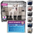 thumbnail image 1 of Pet Dreams Dog Crate Bumper - Patented Comfy Liner & Dog Tail Protector for Inside Crate, Fits iCrate Cages 18, 24, 30, 36, 42, 48 Inches Ivory, Large, 36", 1 of 11
