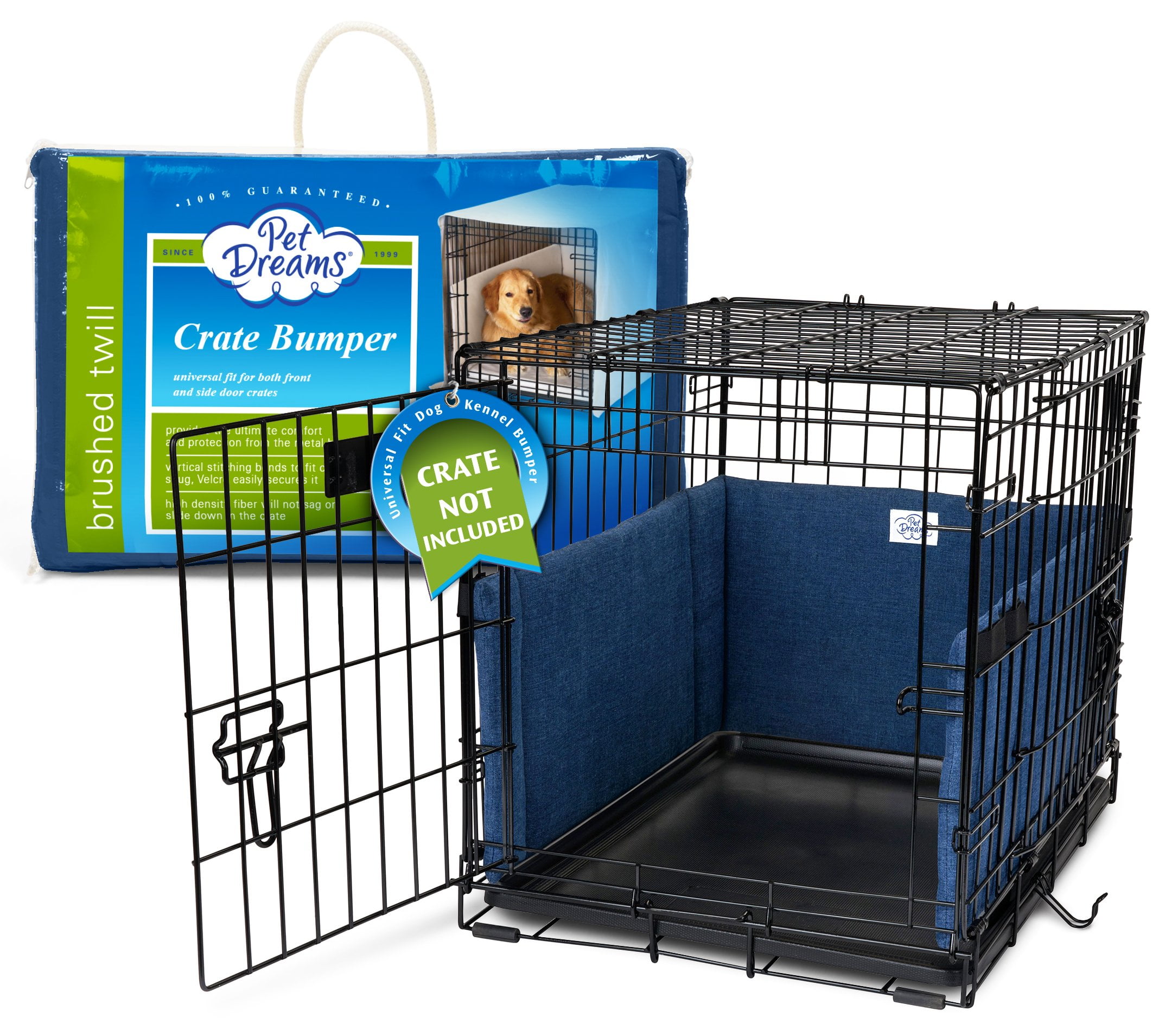 Pet Dreams Dog Crate Bumper for Single/Double Door Dog Crate, Dog