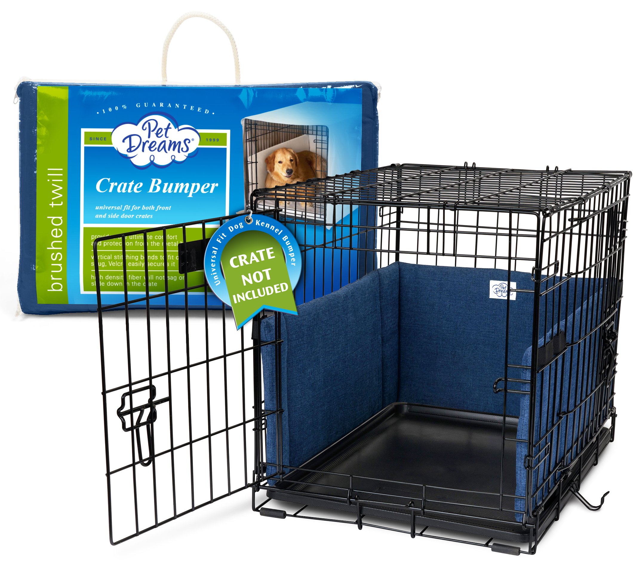 Pet Dreams Dog Crate Bed - XXL 48" Washable Reversible Kennel Mat, Non-Toxic & OEKO-TEX Certified