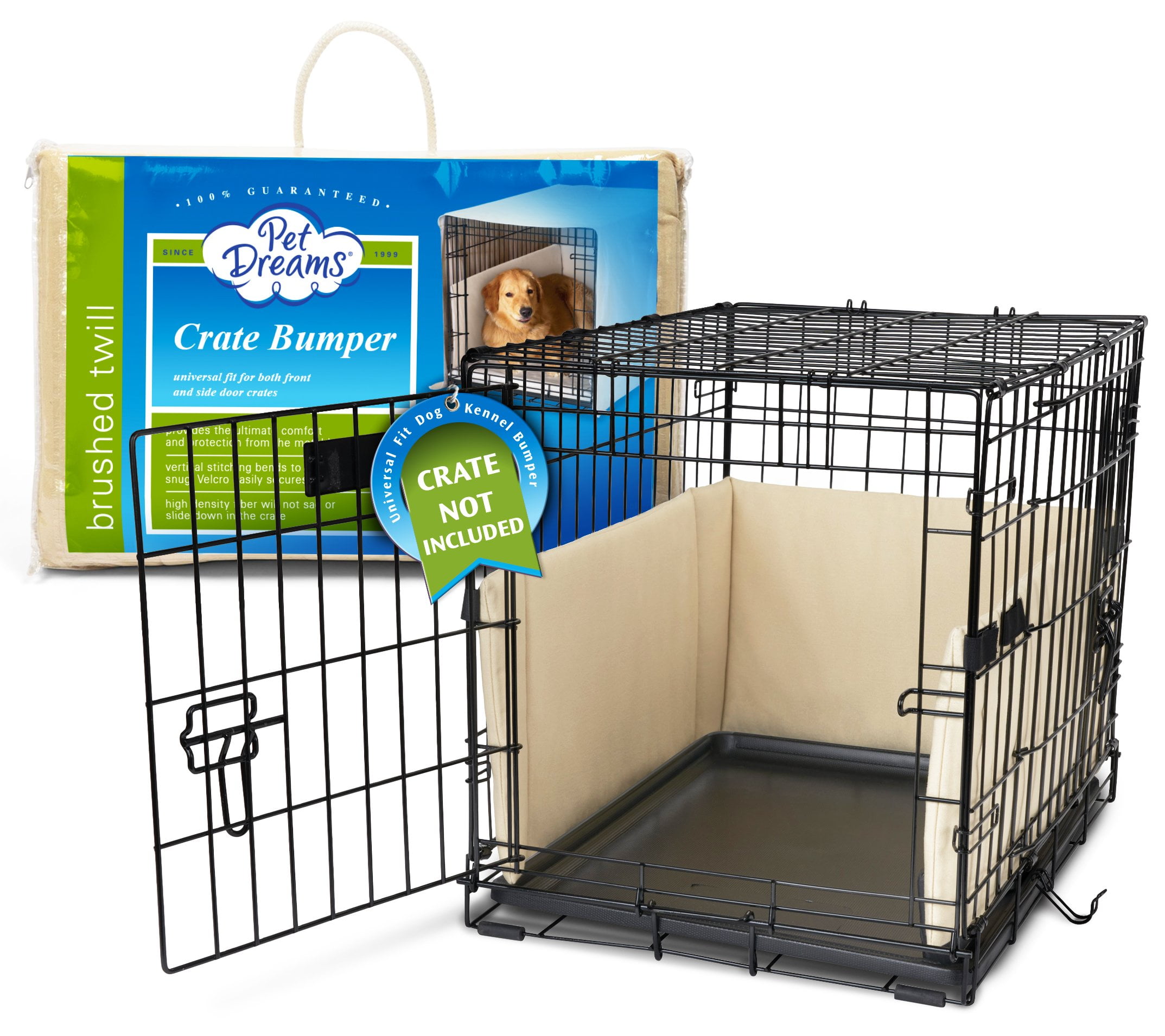 Pet Dreams Dog Crate Bumper for Single/Double Door Dog Crate, Dog