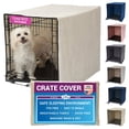 thumbnail image 1 of Pet Dreams Dog Crate Cover - Breathable Fabric Kennel Topper for Single-Door Crates, Fits iCrate Dog Cages 18, 24, 30, 36, 42, 48 Inches Ivory, X Small, 18", 1 of 10