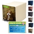 thumbnail image 1 of Pet Dreams Dog Crate Cover - Breathable Fabric Kennel Topper for Single-Door Crates, Fits iCrate Dog Cages 18, 24, 30, 36, 42, 48 Inches Khaki, Small, 24", 1 of 10