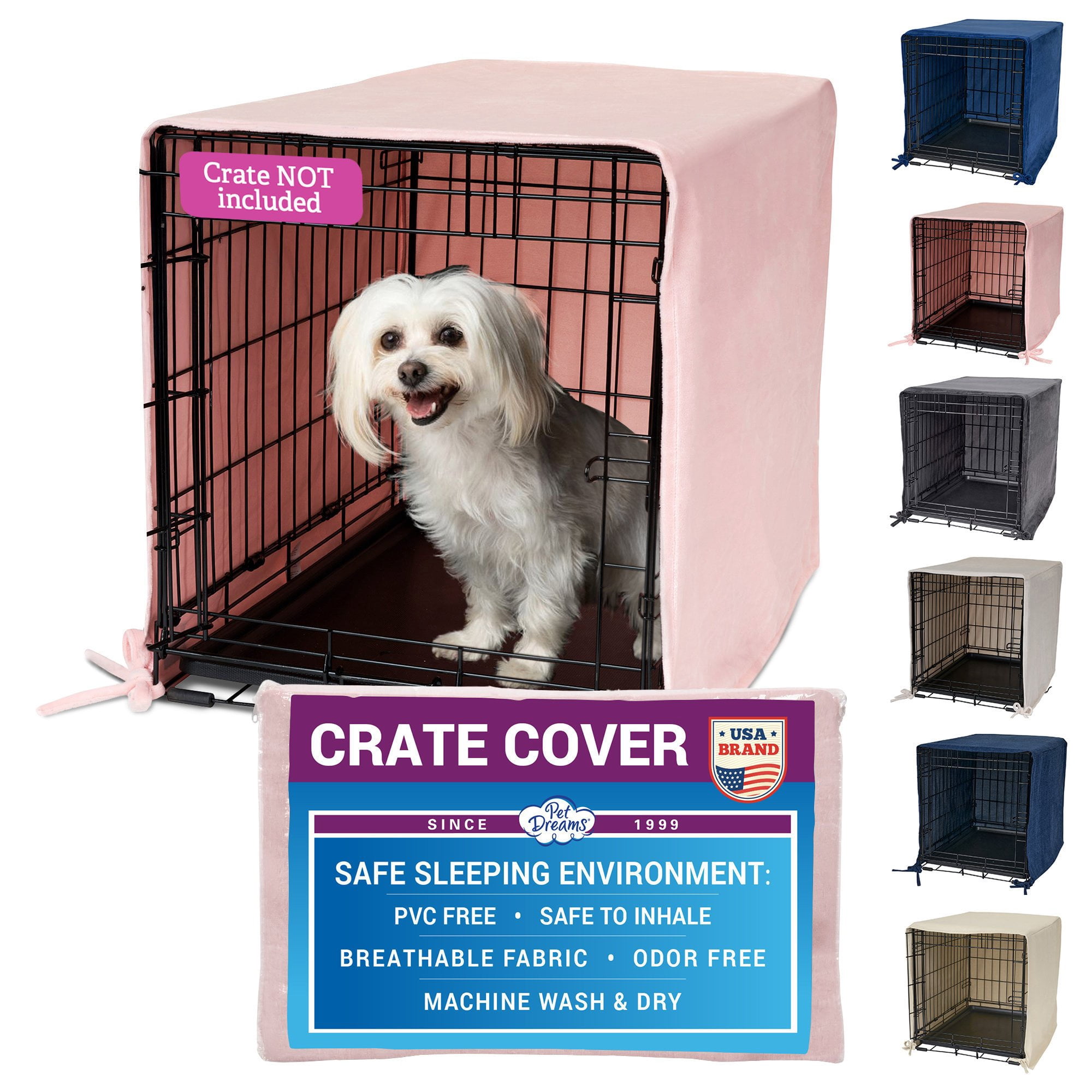 Fresh Look at Pet Dreams Dog Crate Cover Breathable Fabric Kennel Topper For