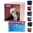 thumbnail image 1 of Pet Dreams Dog Crate Cover - Breathable Fabric Kennel Topper for Single-Door Crates, Fits iCrate Dog Cages 18, 24, 30, 36, 42, 48 Inches Pink, X Small, 18", 1 of 10