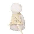 thumbnail image 1 of Pet Dress Breathable Ruffle Trim Polyester Fashion - Bowknot Floral Printing Puppy Dress Harness for Outdoors, 1 of 8