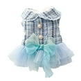thumbnail image 1 of Pet Dress - Fungus Lace Doll Collar, Mesh Stitching, Bowknot, Adorable, Pet Two-legged Princess Dress for Home, 1 of 8