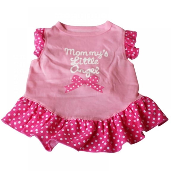 Pet Dress Printed Dog Princess Dress Puppy Dog Costume Shirt with Ruffles Dress for Small Dogs Cats Puppy