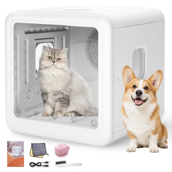 Osoeri 70L Pet Dryer Box, 10 Air Outlets, 360 Automatic Cat Dryer Box, Intelligent Temperature Control & 4 Modes