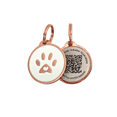 thumbnail image 1 of Pet Dwelling QR Dog ID Tag – Smart Dog Tag & Cat Tag with Free Personalized Online Profile, Instant Scan Alerts & AI Powered Insights (Lux Rose Gold White), 1 of 8
