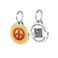 thumbnail image 1 of Pet Dwelling Smart NFC-QR Code Pet ID Tag - Dog Tags - Cat Tags - Online Pet Profile - Instant Email Alert - Scanned QR Tag GPS Location(Joy-Peace), 1 of 6