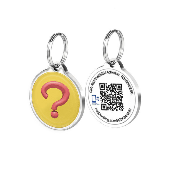 Pet Dwelling Smart NFC-QR Code Pet ID Tag - Dog Tags - Cat Tags - Online Pet Profile - Instant Email Alert - Scanned QR Tag GPS Location(Joy-Why)