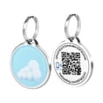 thumbnail image 1 of Pet Dwelling Smart NFC-QR Code Pet ID Tag - Dog Tags - Cat Tags - Online Pet Profile - Instant Email Alert - Scanned QR Tag GPS Location(Nature-Cloud), 1 of 6