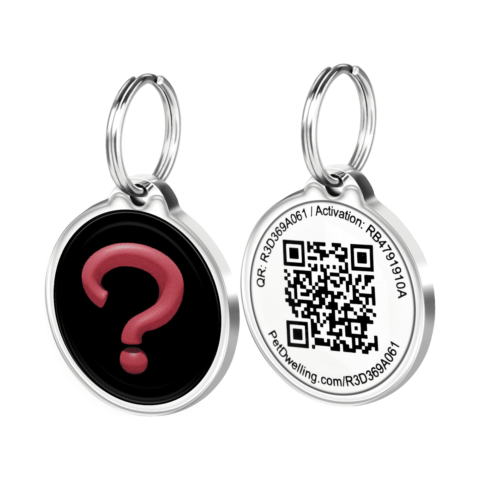 Pet Dwelling Symbol QR Code Pet ID Tag - Dog Tags - Cat Tags - Online Pet  Profile - Instant Email Alert - Scanned Tag Location(Joy-Curiosity) -  Walmart.com