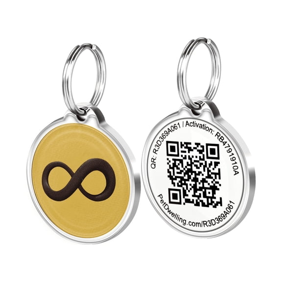 Pet Dwelling Symbol QR Code Pet ID Tag - Dog Tags - Cat Tags - Online Pet Profile - Instant Email Alert - Scanned Tag Location( STR-Metaverse)