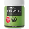 thumbnail image 1 of NOVEHA 150PCs Dog Ear Cleaner Wipes, Daily Ear Cleaner for Dogs & Cats - Stop Ear Itching with Aloe, Eucalyptus & Witch Hazel Ear Wipes for Dogs - for Odor Control, Dirt and Wax Removal, Unscented, 1 of 9