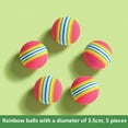 thumbnail image 1 of Pet Elastic Silent Ball Set 1.38"-2.44" - Cat Self-Play Hunting Toy (5PC/S), 1 of 3