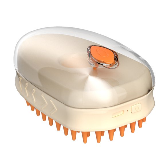Pet Electric Spray Comb For Dogs And Cats Anti Static Detangling Brush, Rechargeable Deshedding Tool With Mist Function For No-Fly HairBeige