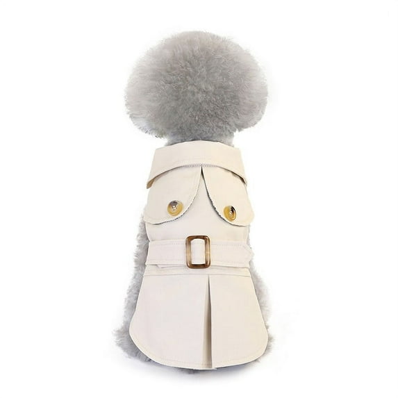 Pet Elegant Trench Coat, Dog British Style Clothes Warm and Stylish Jacket for Small Dogs/Cats