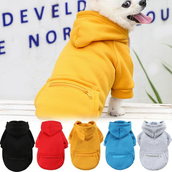 Pet Enjoy Basic Dog Hoodie - Soft Warm Dog Hoodie Sweater with Pocket,Dog Winter Breathable Dog Coat Cold Weather Pet Pullover Sweatshirt Puppy Clothes for Small Medium Dogs