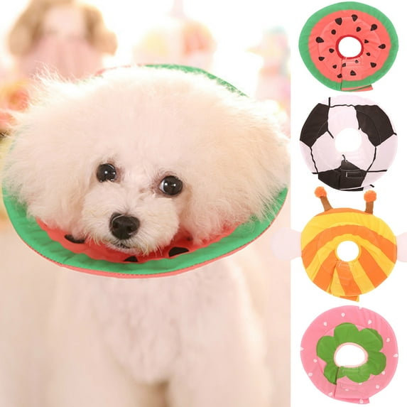 Pet Enjoy Dog Cat Cone Pet Recovery Collar,Cartoon Printing Comfy Pet Cone Collar,Pet Protective Collar for After Surgery Anti-Bite Lick Wound Healing E-Collar