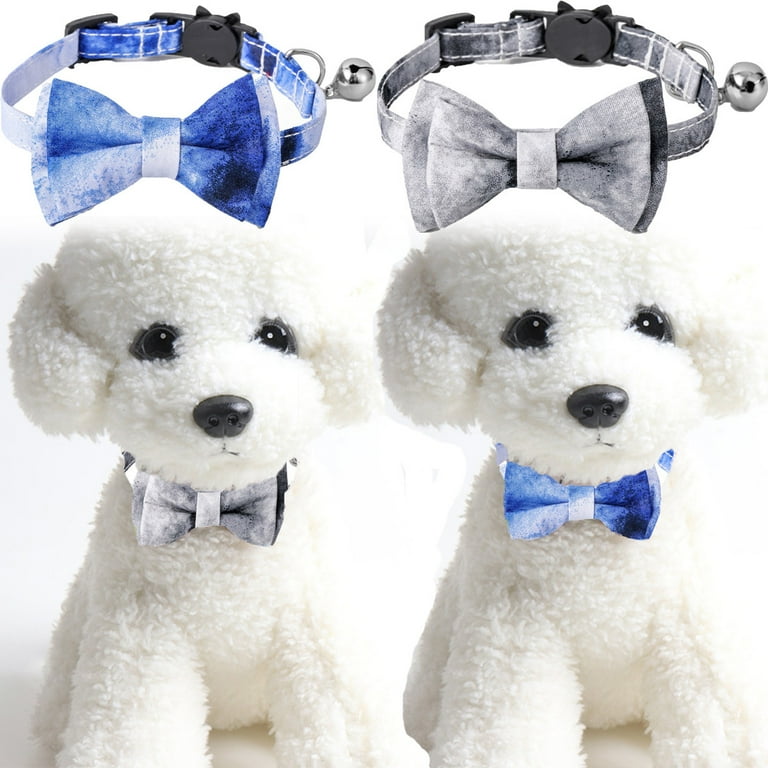 Pet Enjoy Dog Collar Bowtie with Detachable Bow Adjustable Dog Bow