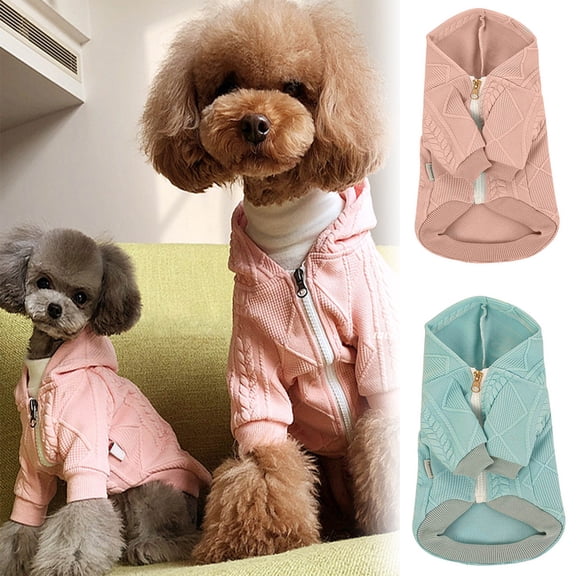 Pet Enjoy Dog Hoodie Dog Clothes Sweaters with Zipper, Pet Winter Clothes Soft Warm Breathable Hoodies Coat Sweater for Dogs