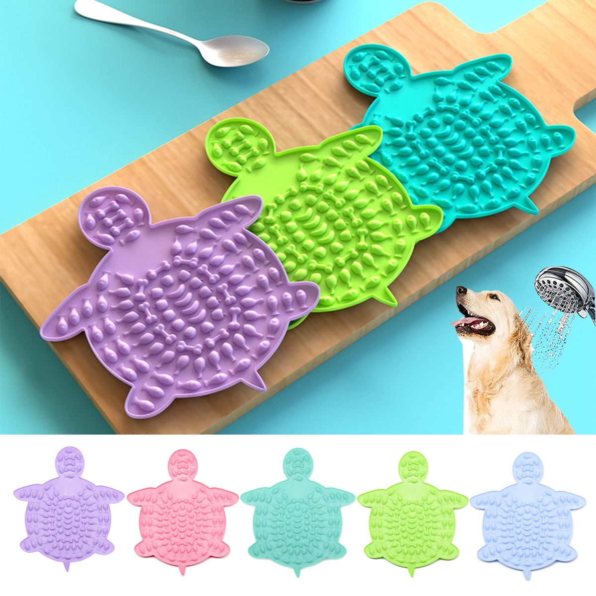 Pet Enjoy Dog Lick Mat with Suction Cups,Nonslip Dog Slow Feeders Dog