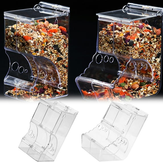 Pet Enjoy Hamsters Feeder Small Animals Automatic Dispenser Leak Proof Feeder Pet Pellets Food Storage Bowl Hamster Guinea Pig and Other Small Animal Ideal Feeding Station