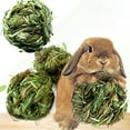 thumbnail image 1 of Pet Enjoy Small Animals Play Balls Rolling Chew Toys,Timothy Grass Grinding Treats Small Animal Activity Play Chew Toys for Bunny Rabbits Hamster Guinea Pigs,Pet Cage Entertainment Accessories, 1 of 7