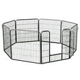 thumbnail image 1 of Pet Exercise Pen with Door, 8 Panels Portable Puppy Cage, Metal Dog Playpen Indoor Outdoor Fence 40-Inch (Black), 1 of 5