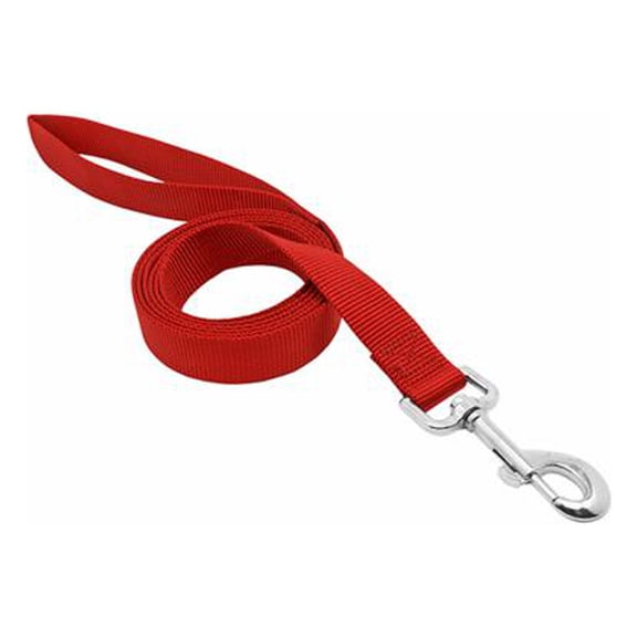 Pet Expert PE223889 Pet Expert Nylon Dog Leash, Red, 1-In. x 6-Ft. - Quantity 3