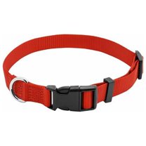 Pet Expert PE223996 Dog Collar, Adjustable, Red Nylon, Quadlock Buckle, 3/4 x 14 to 20 In. - Quantity 3