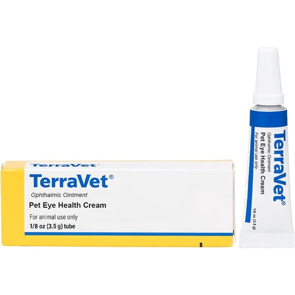 Pet Eye Care Cream for Cats, Dogs, Horses & Birds - For Soothes Red/Watery Eyes, Lubricates & Cleans Discharge - Grooming Cream 1/8 oz (3.5 Gr)