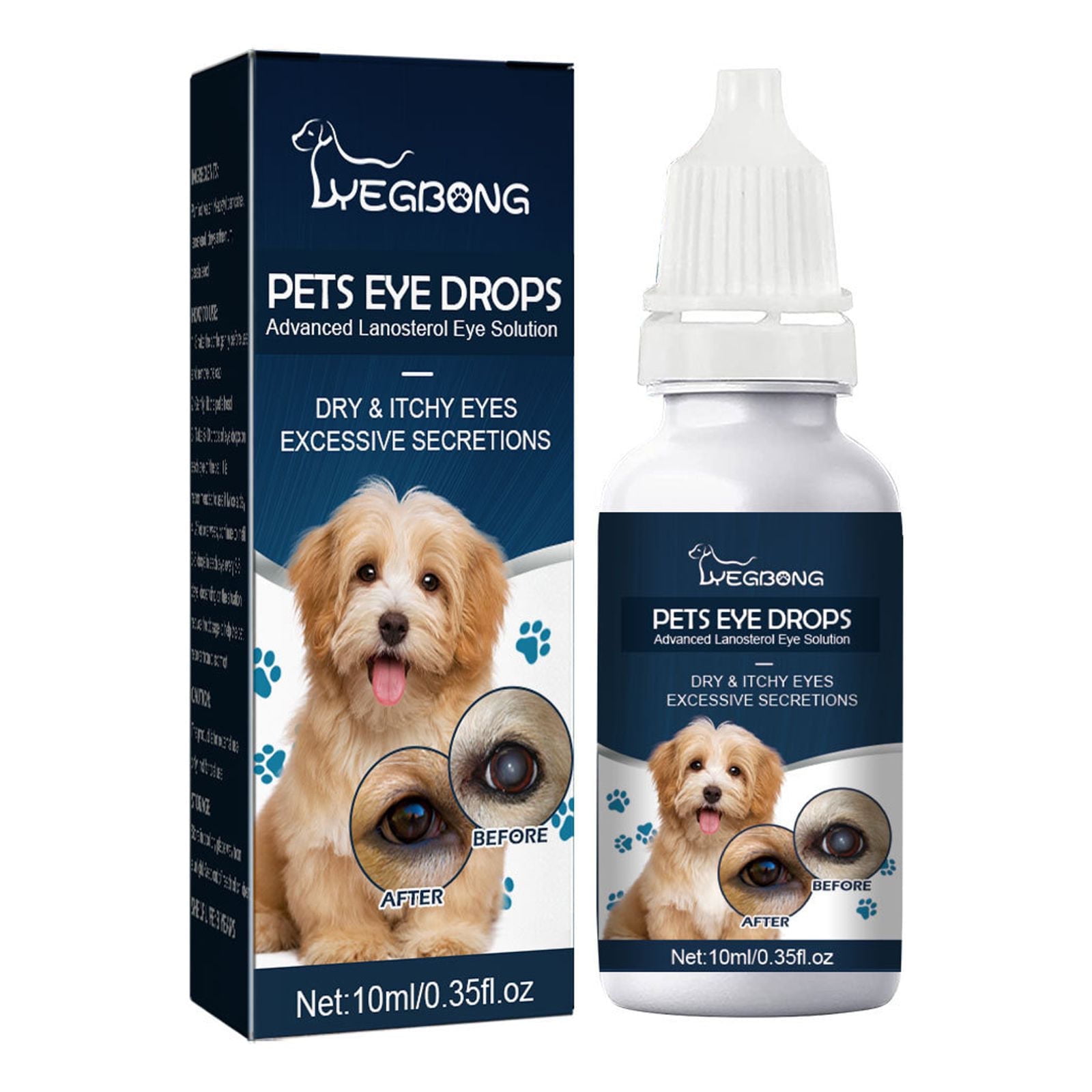 Pet Eye Drop,For Cat Dog Remove Tears, Relieve Itching Mildness In The