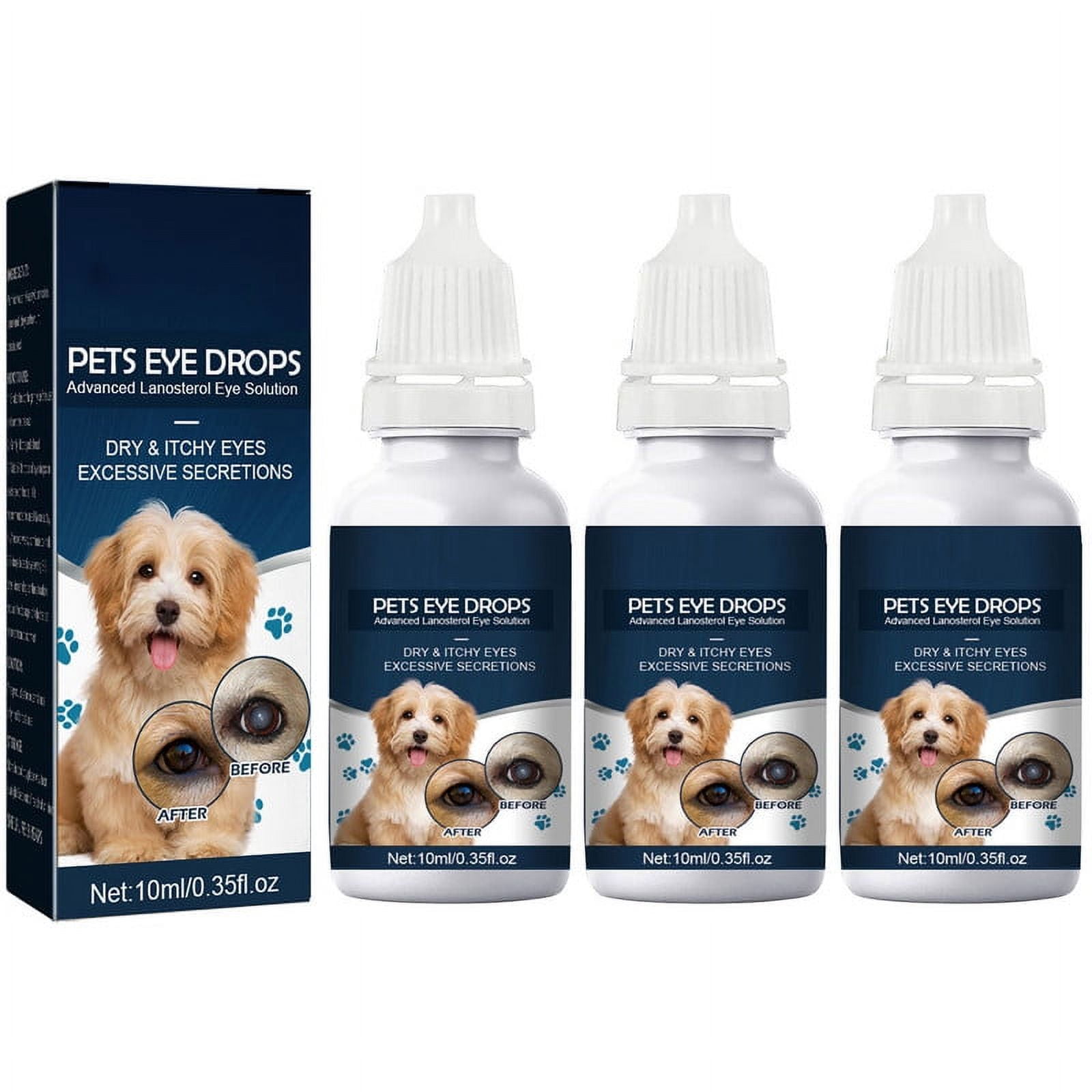 Pet Eye Drops For Cats And Dogs Lubricating Eye Drops for Pet Tear Stain Remover For Dogs Cats Eye Itching Relief Potion for Pets Care And Cleaning Around The Eyes 3