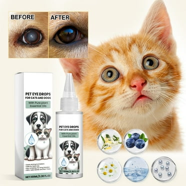 Pet Eye Drops Pet Eye Cleaning Eye Drops For Cats Dogs Home Dog Eye Wash Tear Stain For Pet 100ml