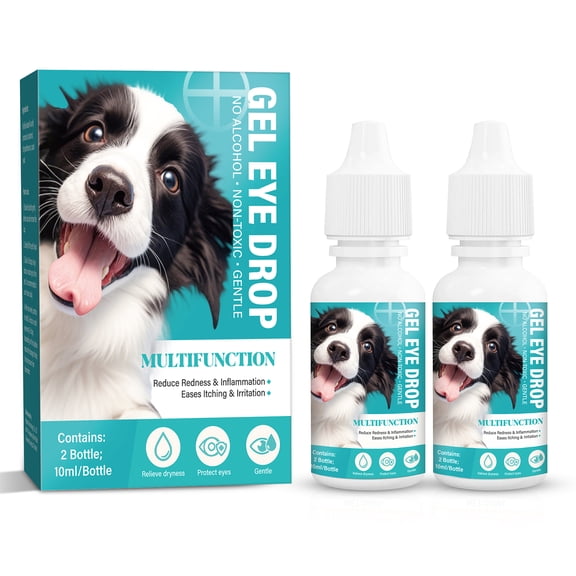 Pet Eye Drops for Dogs, Gentle Dog Eye Wash, 2Pack