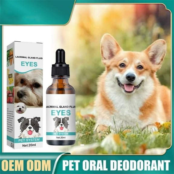 Pet Eye Wash Drops 20ml - Helps Prevent Red Eye and Dry Eyes, Reduces Tear Stains, Safe Cleaning Solution for Dogs and Cats Eye Care