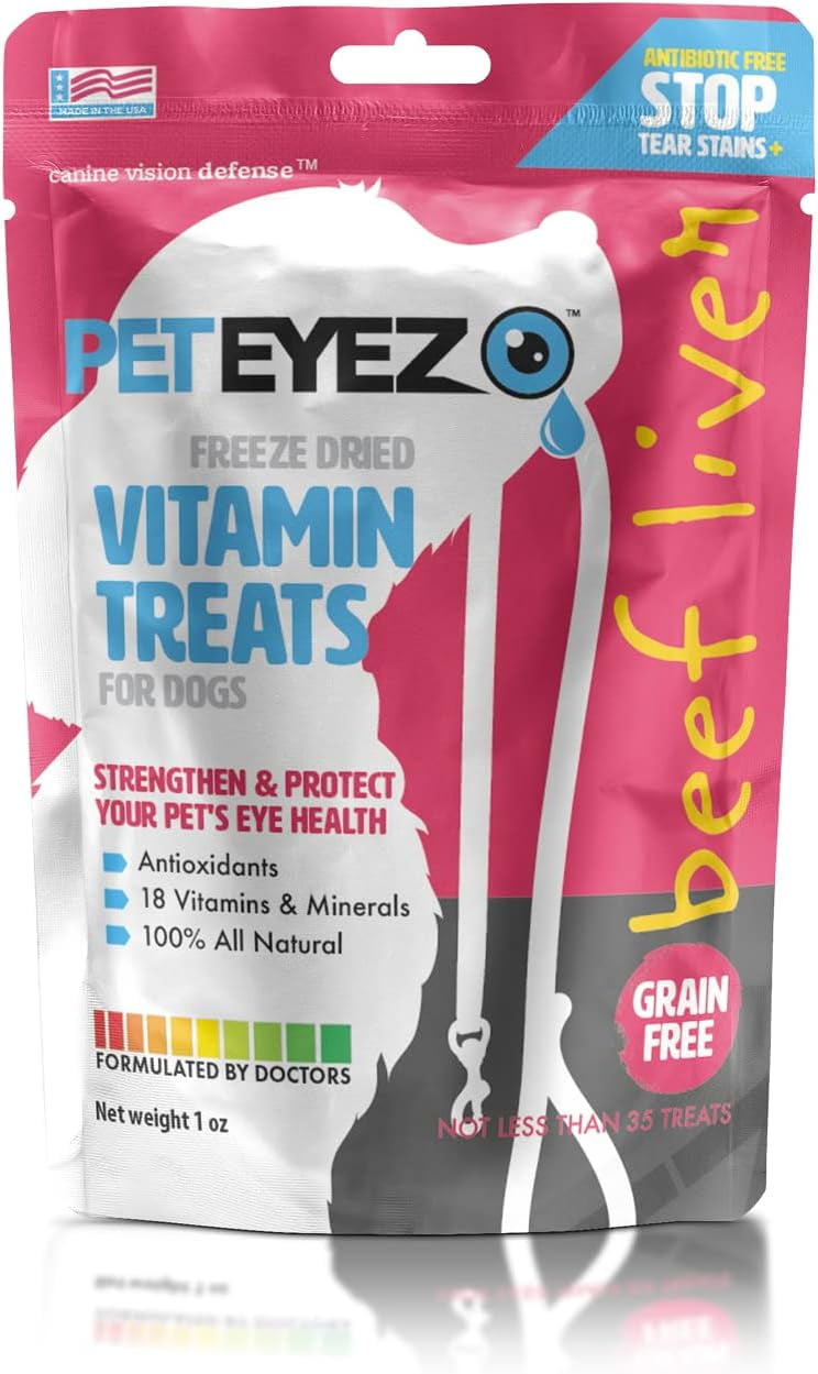Pet Eyez Dog Eye Tear Stain Remover for Dogs Eye Vitamin Treats for