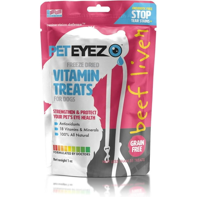 Pet Eyez Dog Eye Tear Stain Remover for Dogs Eye Vitamin Treats for