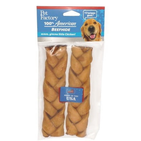 Pet Factory 100% Americans 2.5" Beefhide Mini Rolls Chews Dog Treat, 15 Ct