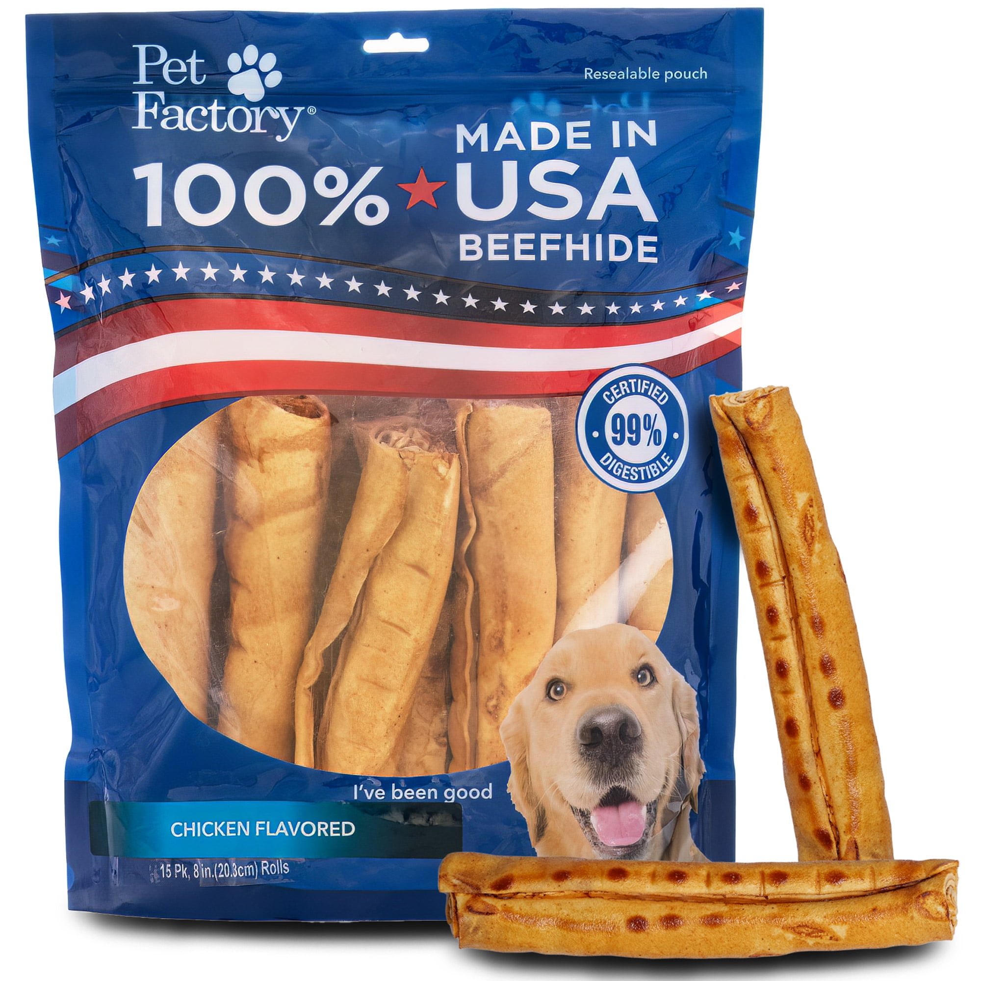 Pet Factory 100% Made in USA Beefhide 8