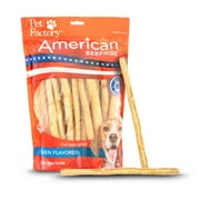 Pet Factory American Beefhide 10" Thin Rolls Dog Chew Treats - Chicken Flavor, 35 Count/1 Pack Thin Rolls (10 Inches) Chicken 35 Count (Pack of 1)