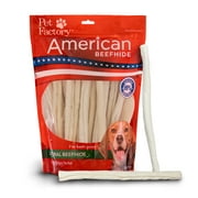 Pet Factory American Beefhide 10" Thin Rolls Dog Chew Treats - Natural Flavor, 35 Count/1 Pack
