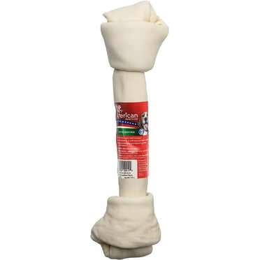 Pet Factory American Beefhide 12" Knotted Bone Dog Chew Treat - Natural Flavor, 1 Count/1 Pack Natural 12 Inches