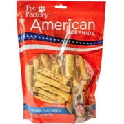 Pet Factory American Beefhide 3" Mini Rolls Dog Chew Treats - Chicken Flavor, 40 Count/1 Pack