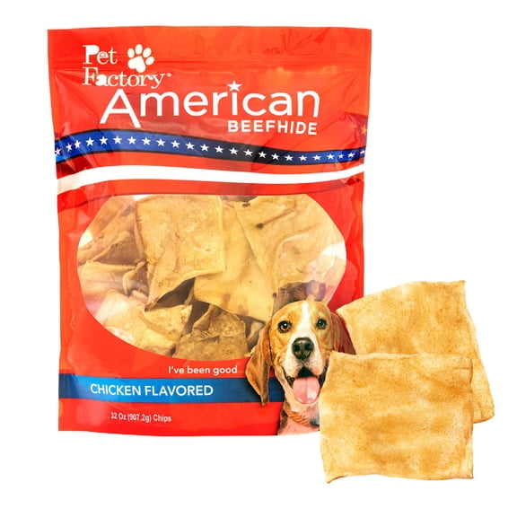 Pet Factory American Beefhide Chips Chicken Flavored - 32oz
